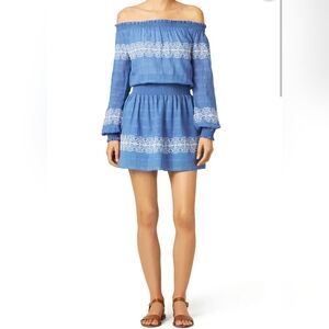 Small Tory Burch Loretta Tunic‎ off the shoulder mini dress embroidered